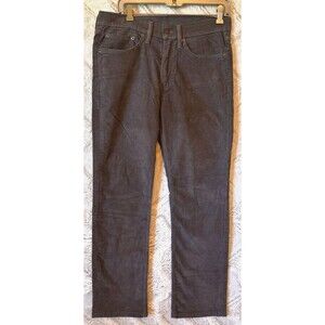 Levis 514 Jeans Pants Mens 31x30 Corduroy Gray‎ Slim Straight Stretch